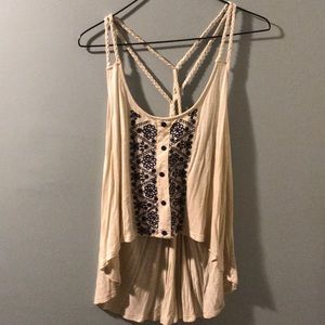 Printed front tank top